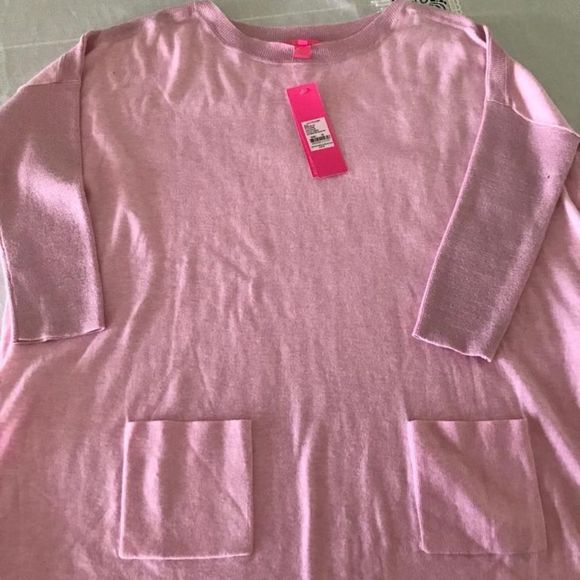 NWT’s Pink Cool knit Lily Pulitzer long sleeve top Cobo Sweater size XS - Picture 4 of 8